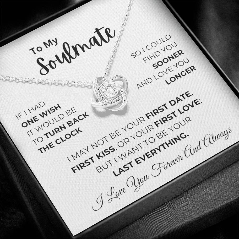 "One Wish" Love Knot Necklace Gift for Soulmate