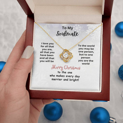 "To My Soulmate" Love Knot Necklace Christmas