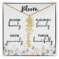 "Bloom" Birth Flower Name Necklace