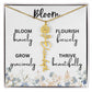 "Bloom" Birth Flower Name Necklace
