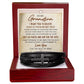 "Believe in You" Men's Cross Leather Bracelet Gift for Grandson